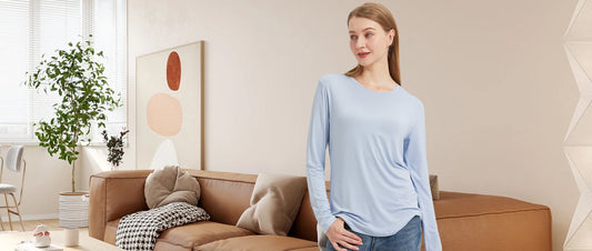 Bamboo Fiber Women’s Long-Sleeve T-Shirt: The Stylish and Comfortable Choice That Doubles as Sleepwear
