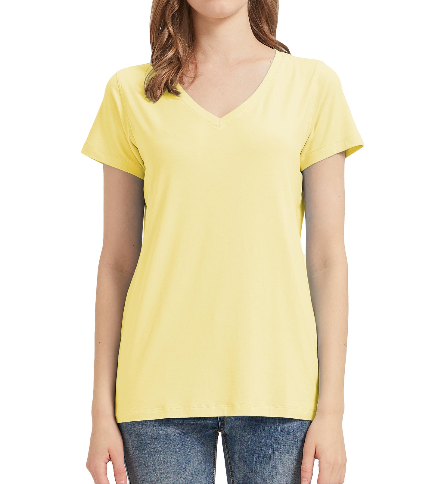 Women's Bamboo V-Neck T-Shirt - Soft, breathable, eco-friendly fabric