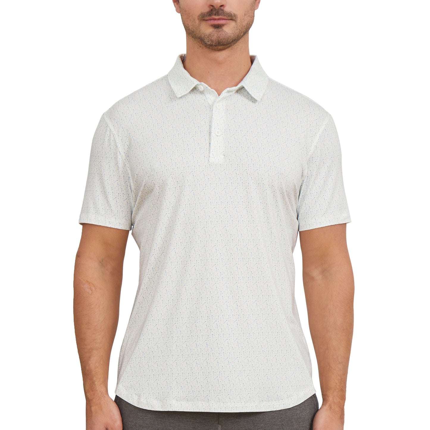 Mens Curved Hem Bamboo Polo