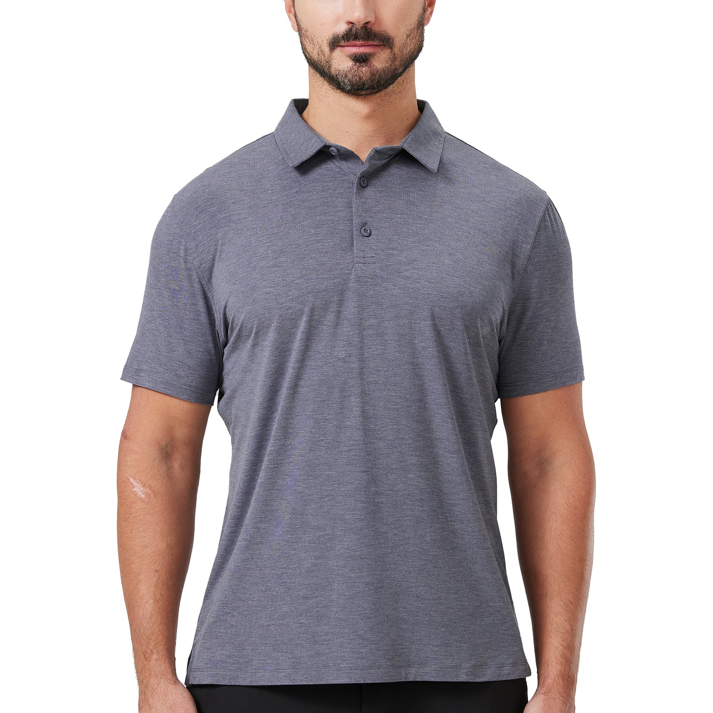 Mens Curved Hem Bamboo Polo