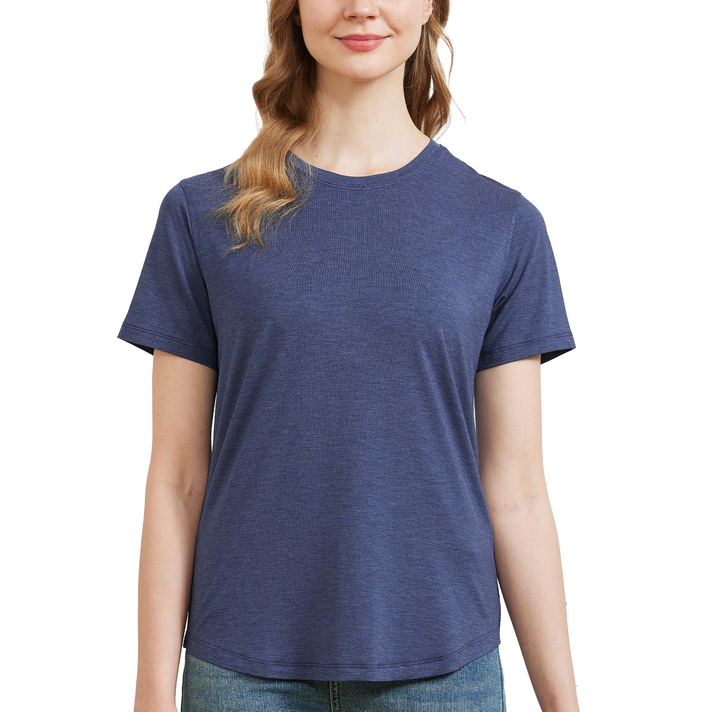 Women's Heathered Bamboo Crew Neck T-Shirt