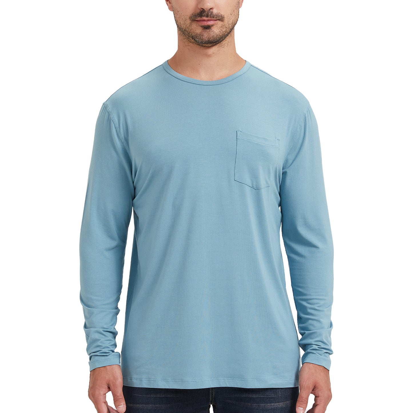 Men's Long Sleeve Bamboo Pocket Tee