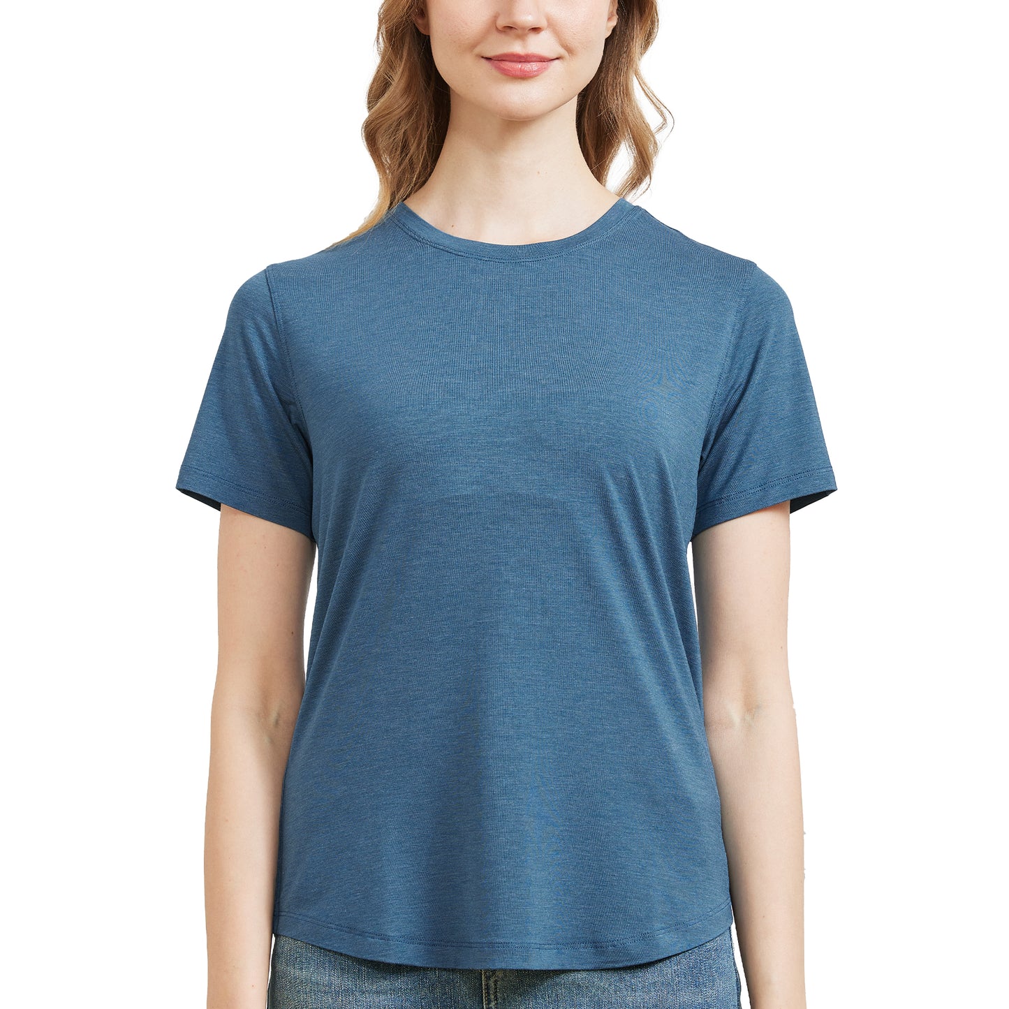 Women's Heathered Bamboo Crew Neck T-Shirt
