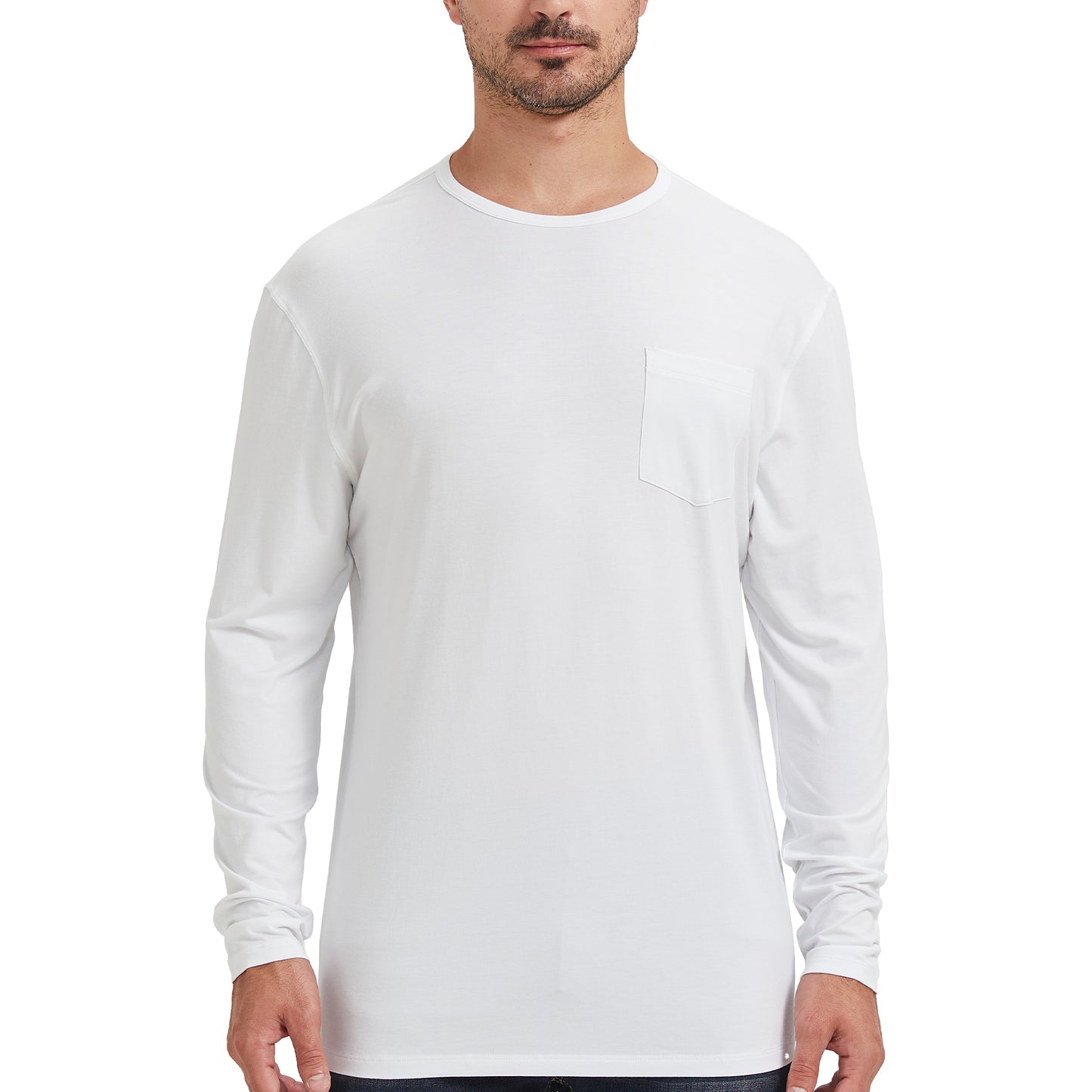 Men's Long Sleeve Bamboo Pocket Tee