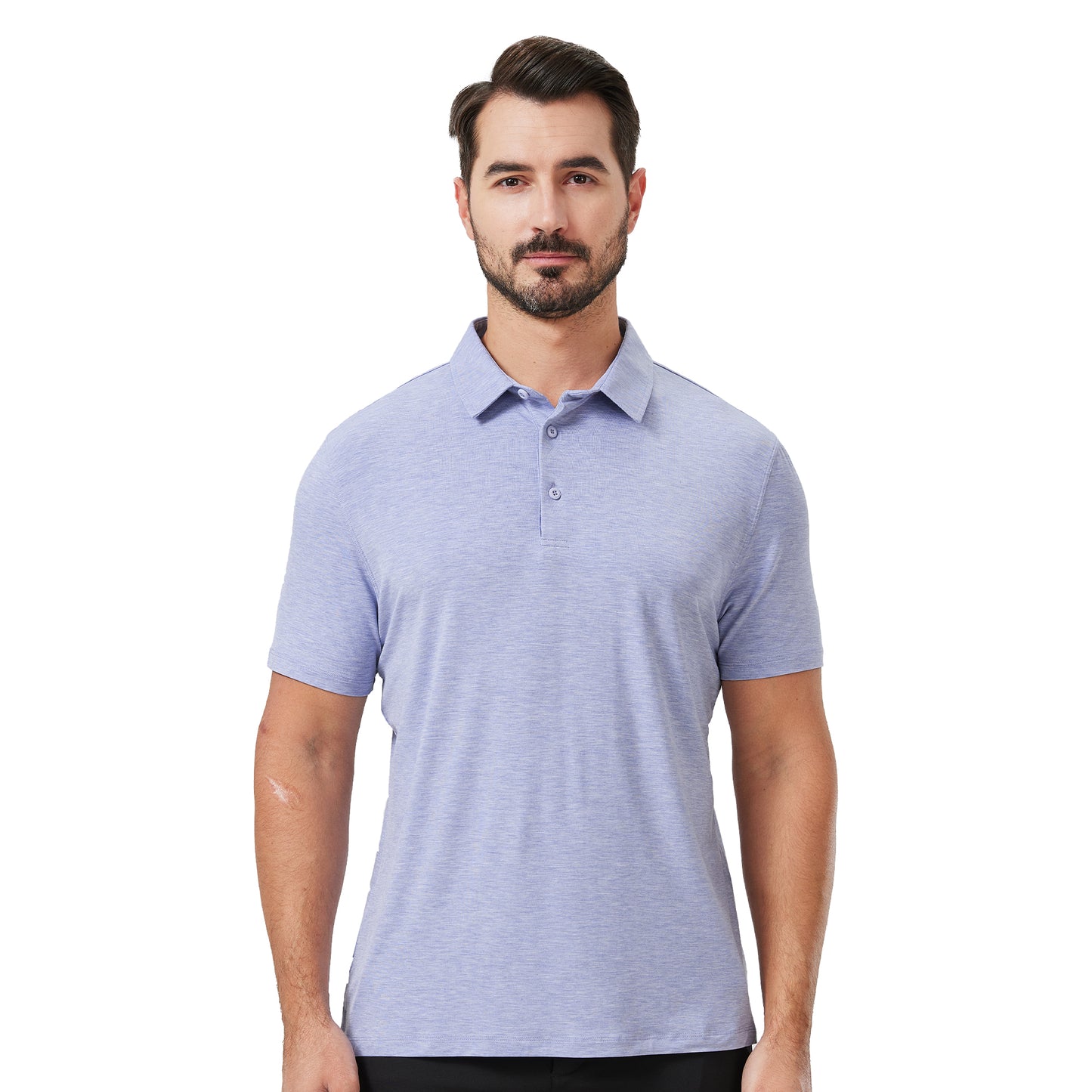Mens Curved Hem Bamboo Polo