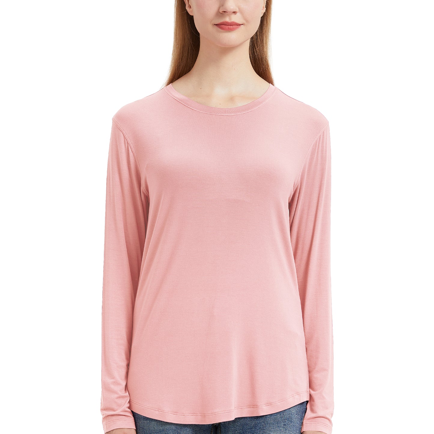 Women's Long Sleeve Bamboo Crew Neck T-Shirt