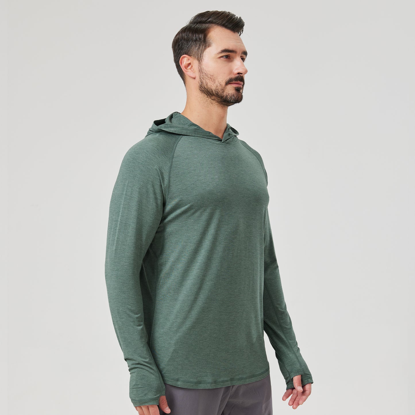 Men's Heather Yarn Bamboo Hooded Shirt