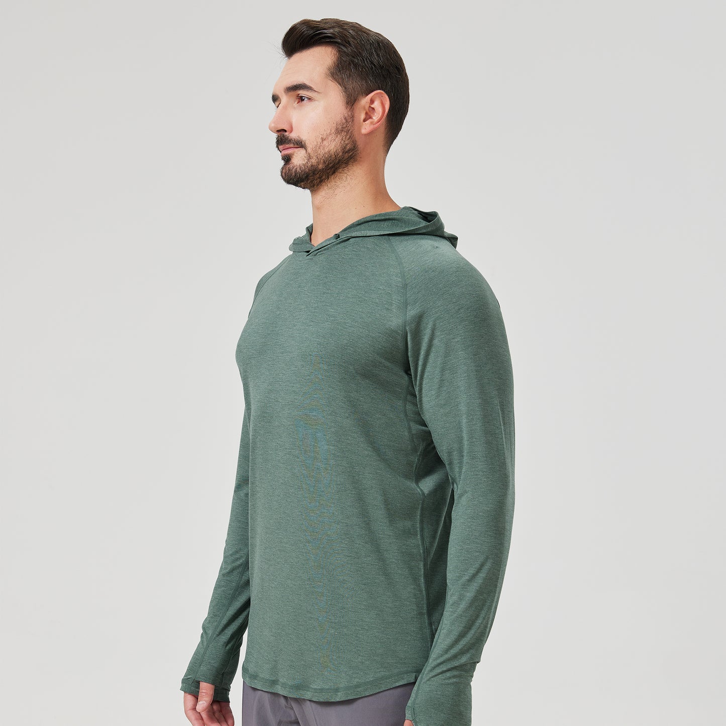 Men's Heather Yarn Bamboo Hooded Shirt