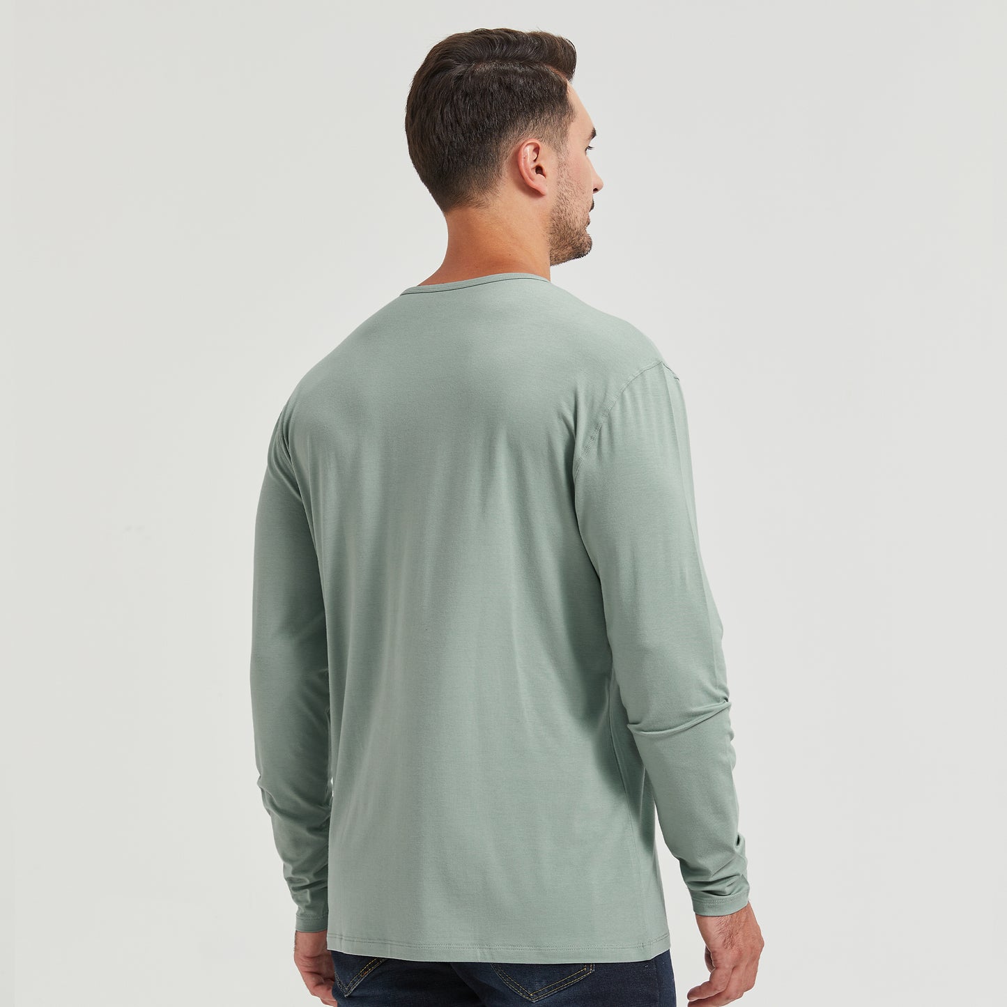 Men's Long Sleeve Bamboo Pocket Tee