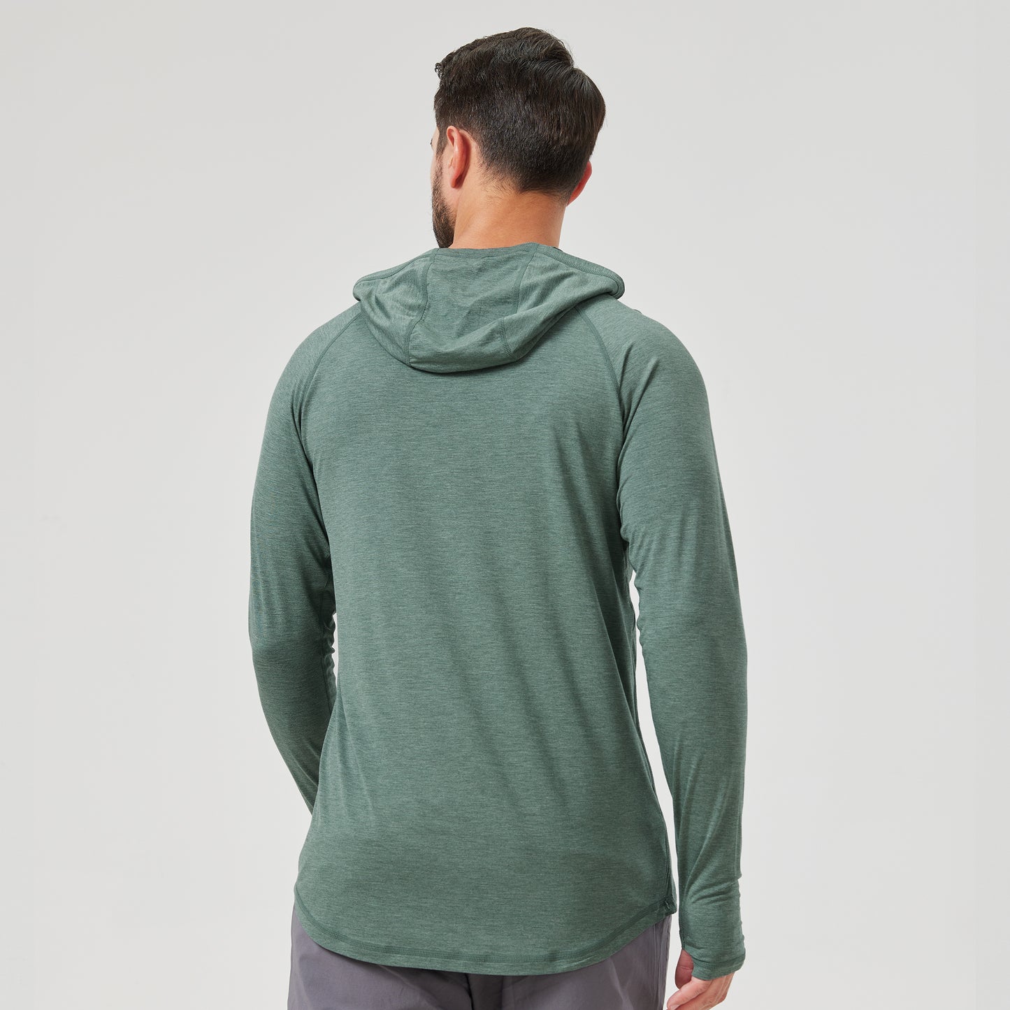 Men's Heather Yarn Bamboo Hooded Shirt