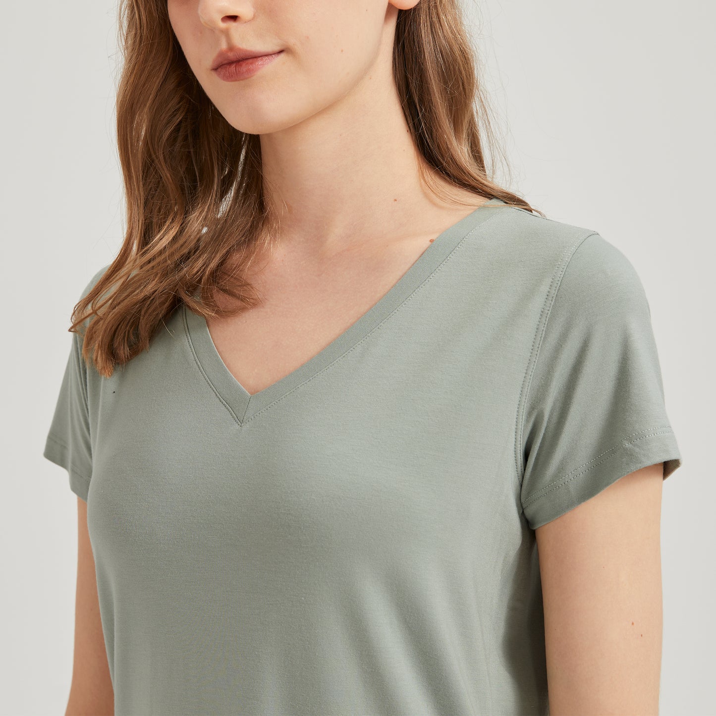 Women's Bamboo V-Neck T-Shirt - Soft, breathable, eco-friendly fabric