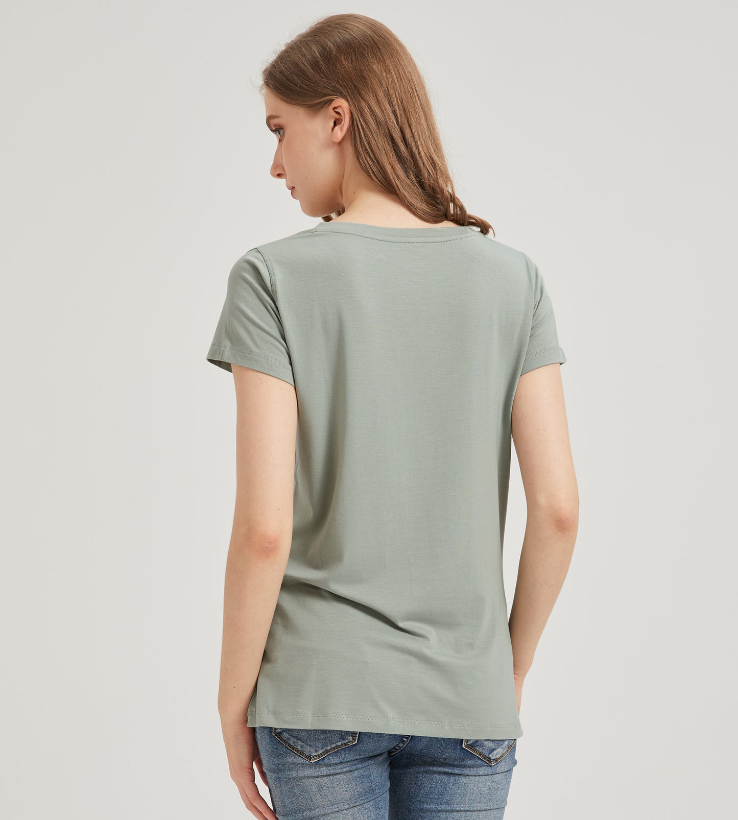 Women's Bamboo V-Neck T-Shirt - Soft, breathable, eco-friendly fabric