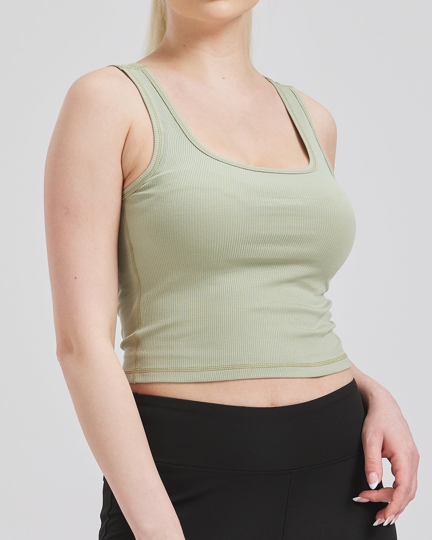 Women's Bamboo Ribbed Crop Tank Top