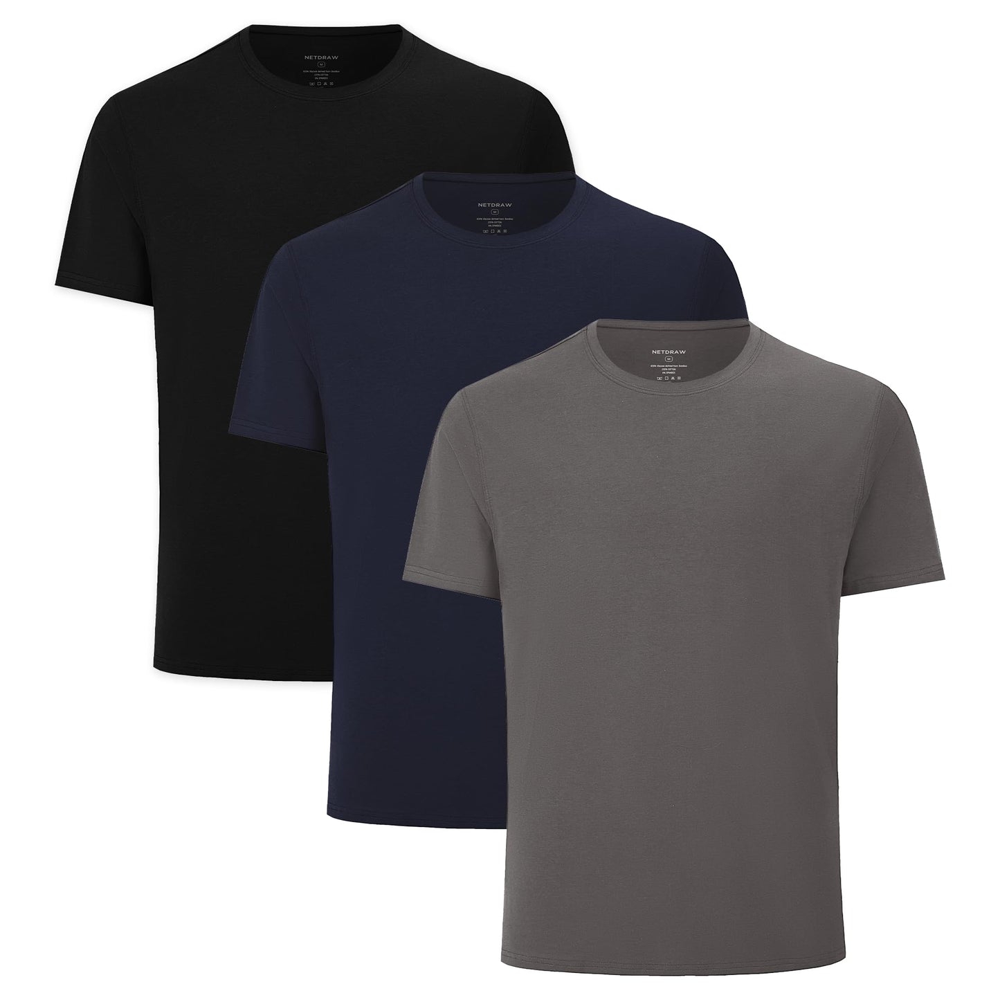 Men's 3 Pack Straight Hem Bamboo Shirt