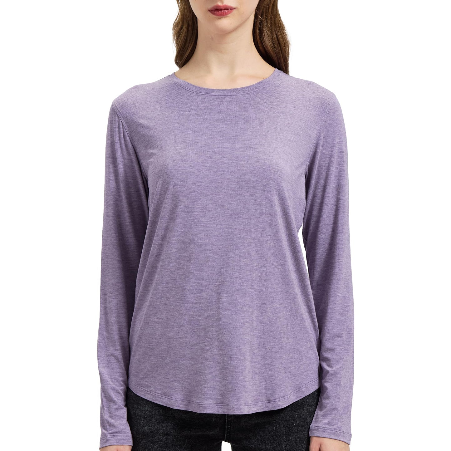 Women's Long Sleeve Bamboo Crew Neck T-Shirt