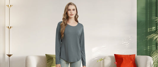 Find Your Effortless Style: The Women's Bamboo Long Sleeve Dolman Shirt