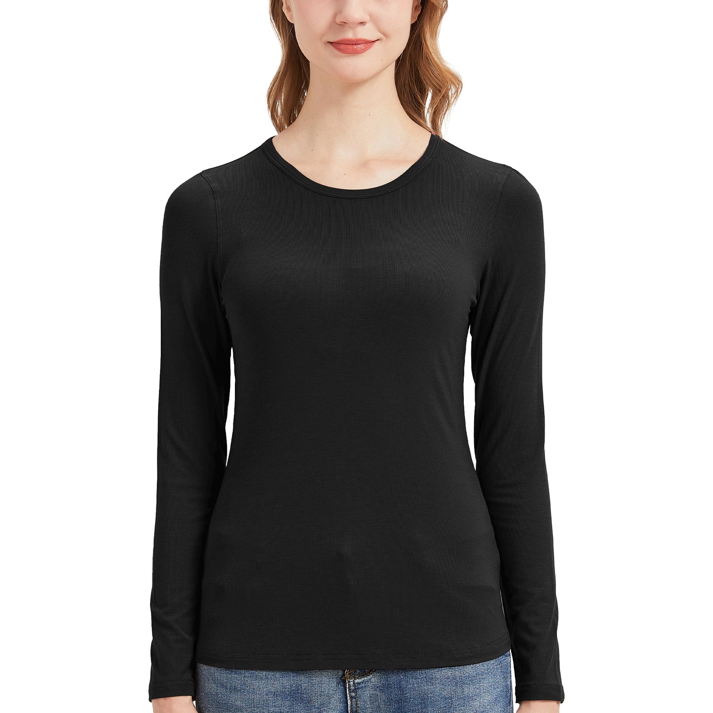 Women's Ribbed Bamboo Long Sleeve T-Shirt