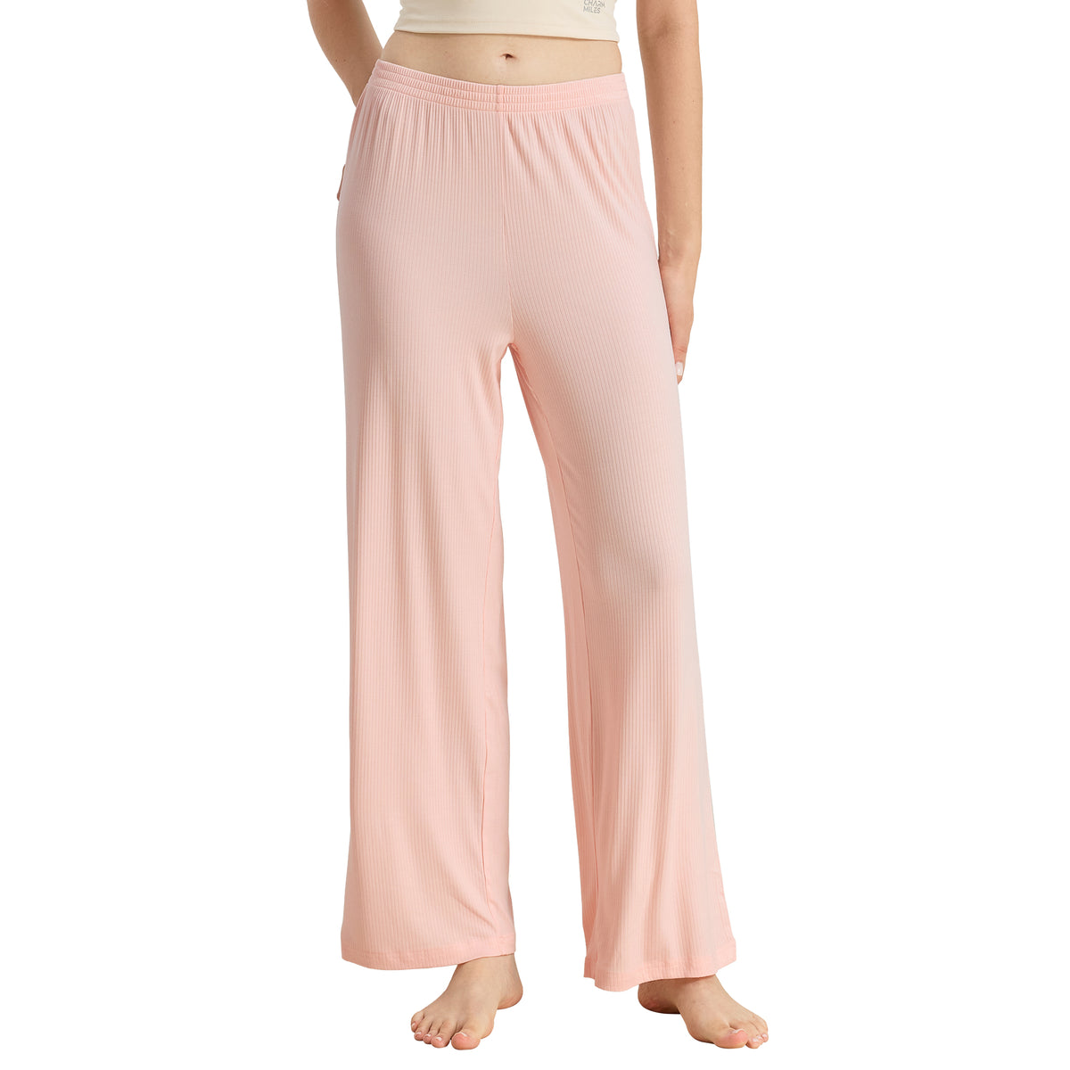 Bamboo Ribbed Wide Leg Pants