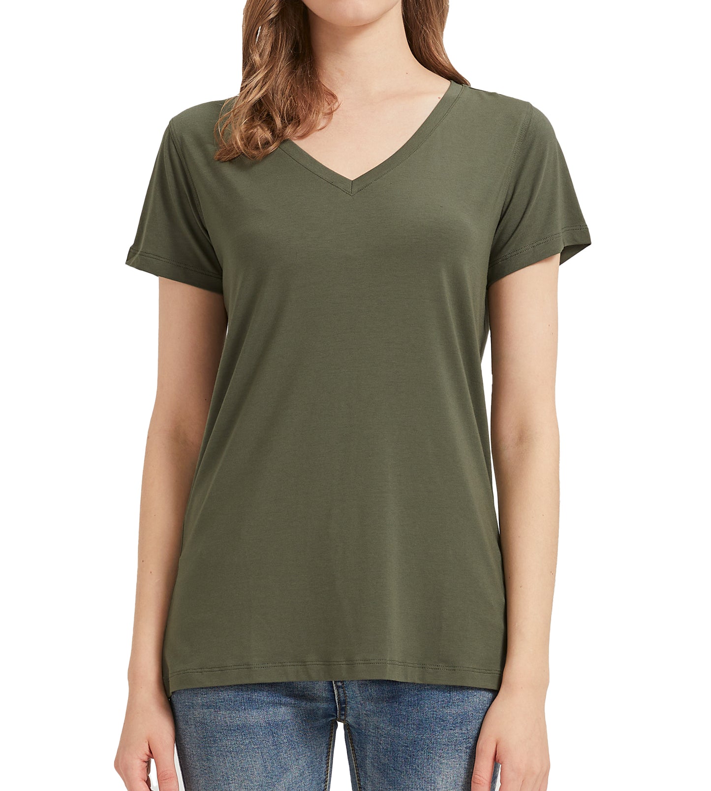 Women's Bamboo V Neck T-Shirt