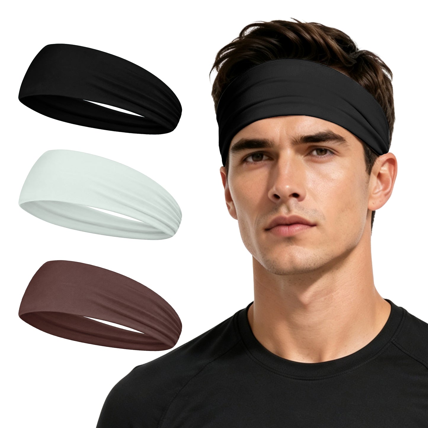 Buttery Soft Unisex Bamboo Viscose Sports Headbands 3 Pack