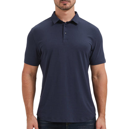 Men's Tall Curved Hem Bamboo Polo