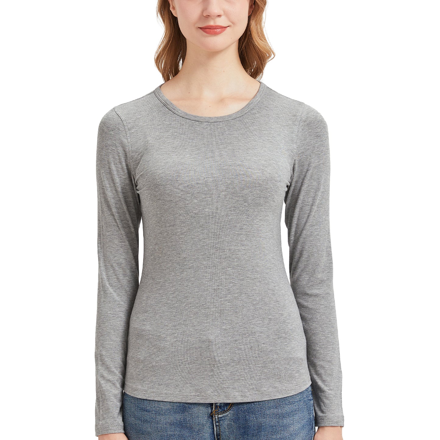 Women's Ribbed Bamboo Long Sleeve T-Shirt