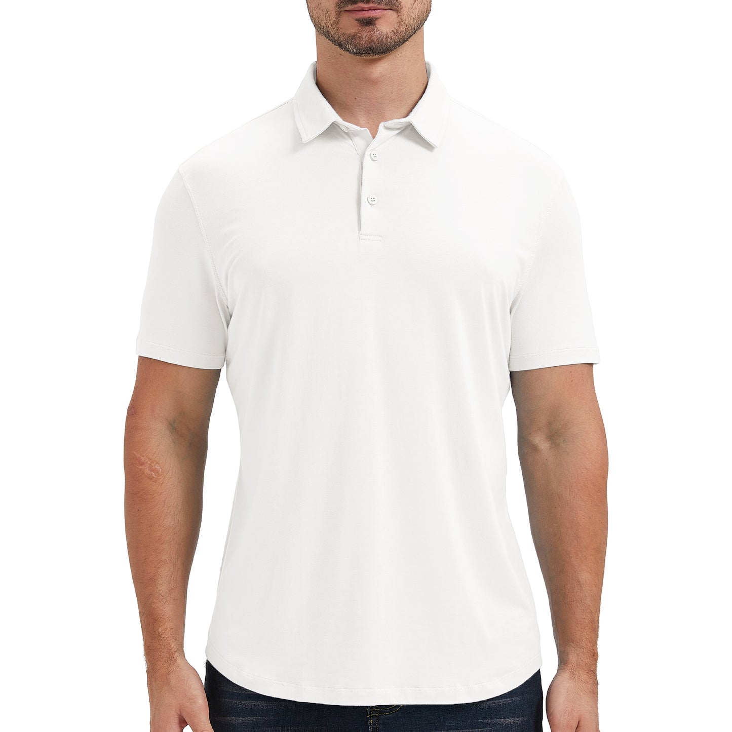 Men's Tall Curved Hem Bamboo Polo