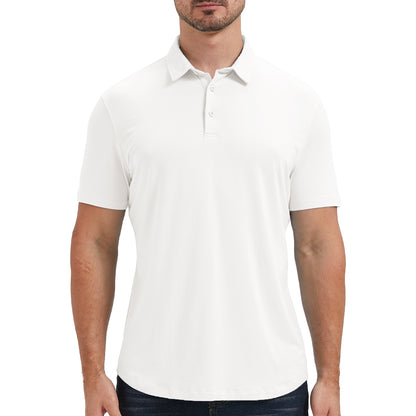 Men's Tall Curved Hem Bamboo Polo