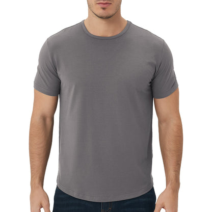 Men's 3 Pack Curved Hem Bamboo T-Shirt