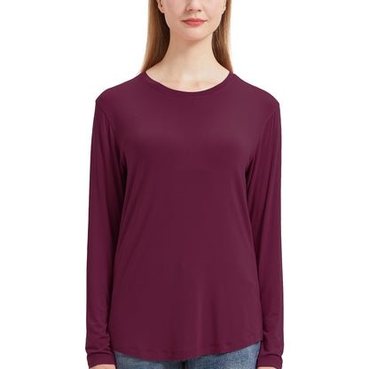 Women's Long Sleeve Bamboo Crew Neck T-Shirt