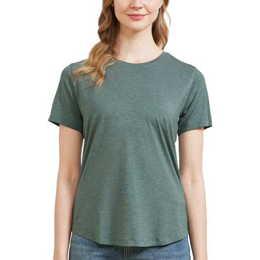 Women's Heathered Bamboo Crew Neck T-Shirt