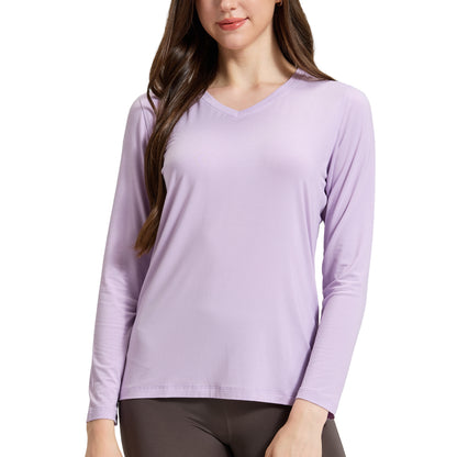 Bamboo Long Sleeve V Neck Shirt