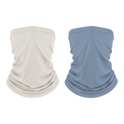 Unisex UPF 50+ Bamboo Viscose Neck Gaiter 2 Pack