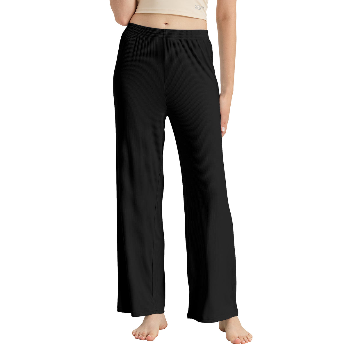 Bamboo Ribbed Wide Leg Pants