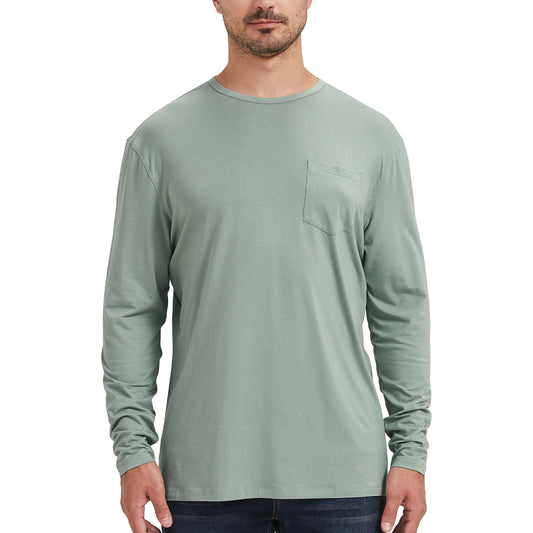 Men's Long Sleeve Bamboo Pocket Tee