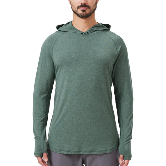 Men's Heather Yarn Bamboo Hooded Shirt