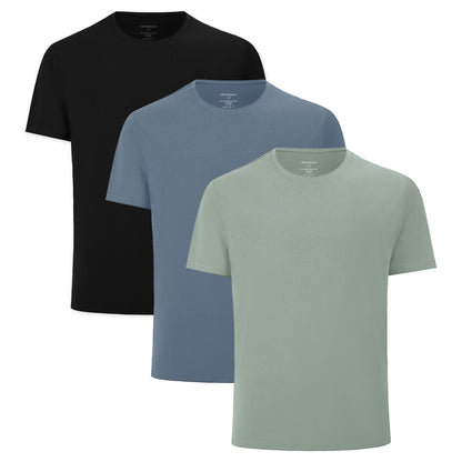 Men's 3 Pack Straight Hem Bamboo Shirt
