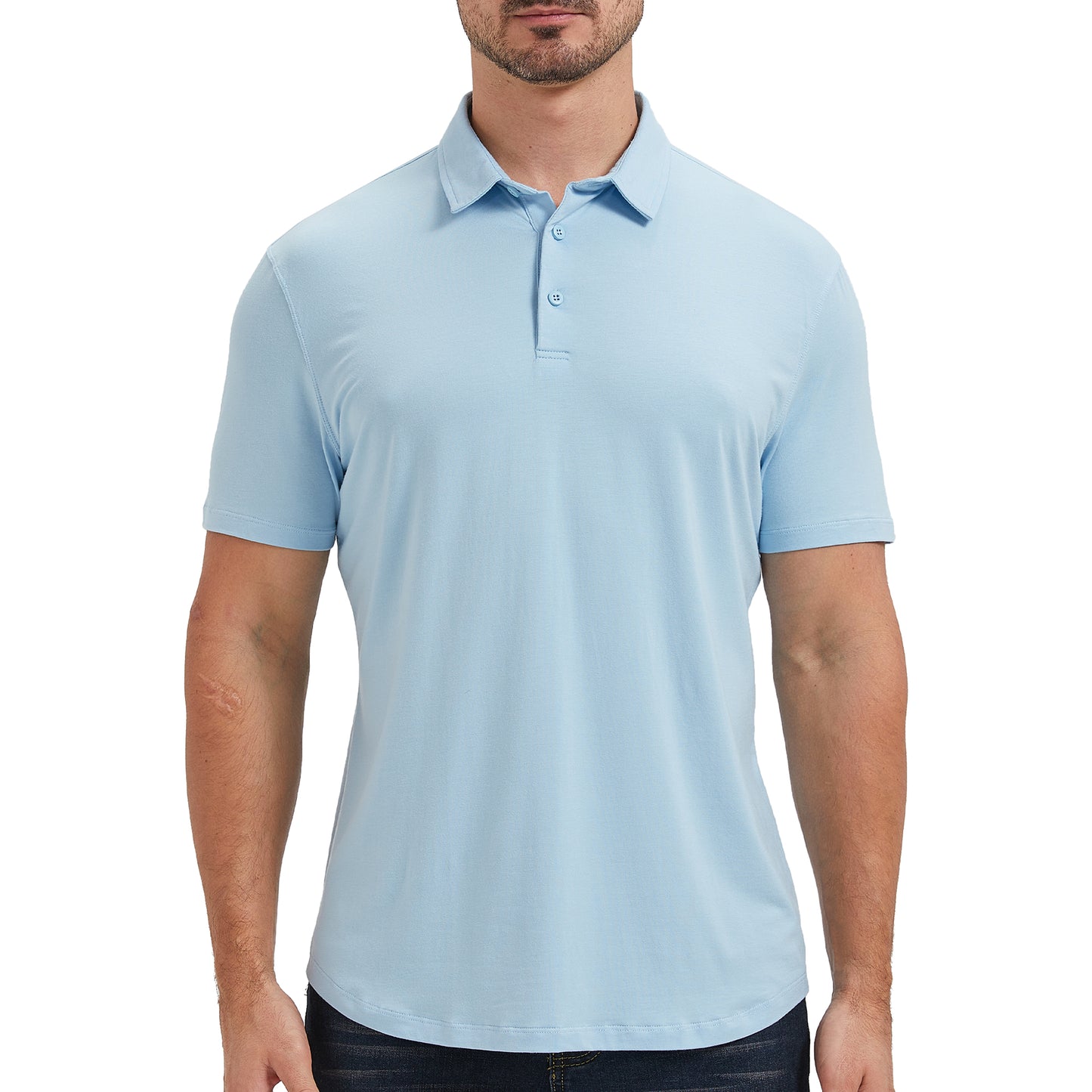 Men's Tall Curved Hem Bamboo Polo