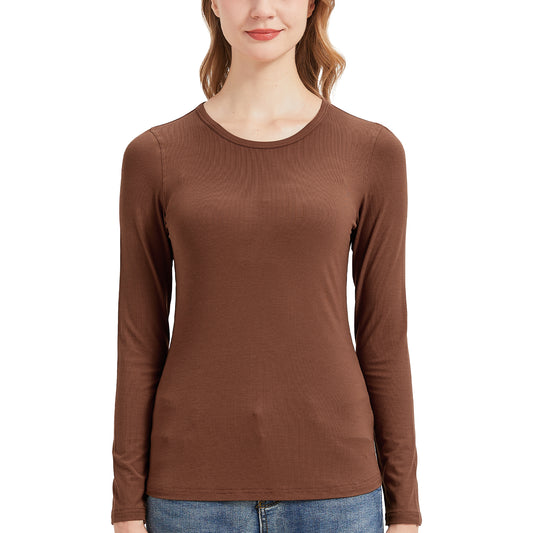 Women's Ribbed Bamboo Long Sleeve T-Shirt