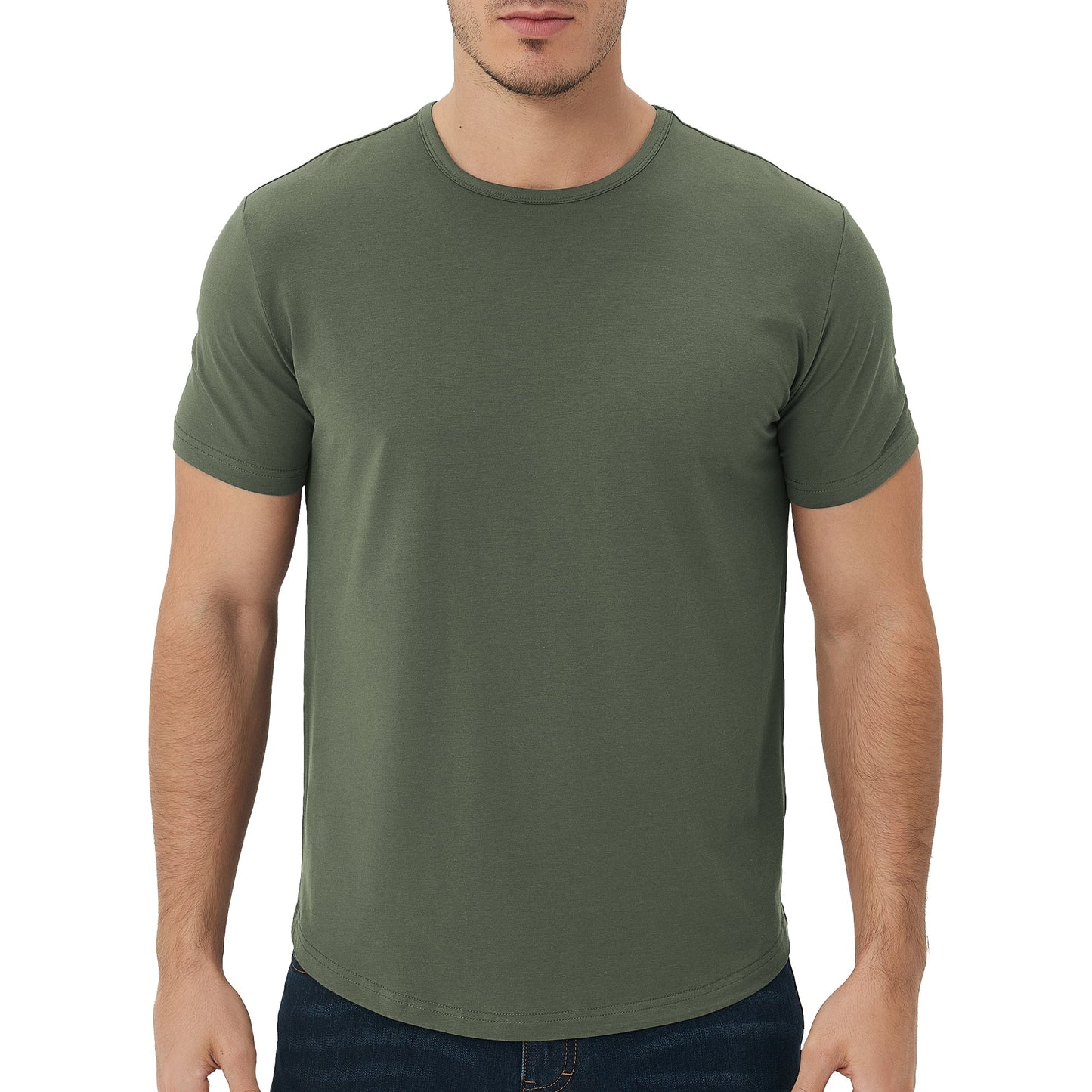 Men's 3 Pack Curved Hem Bamboo T-Shirt