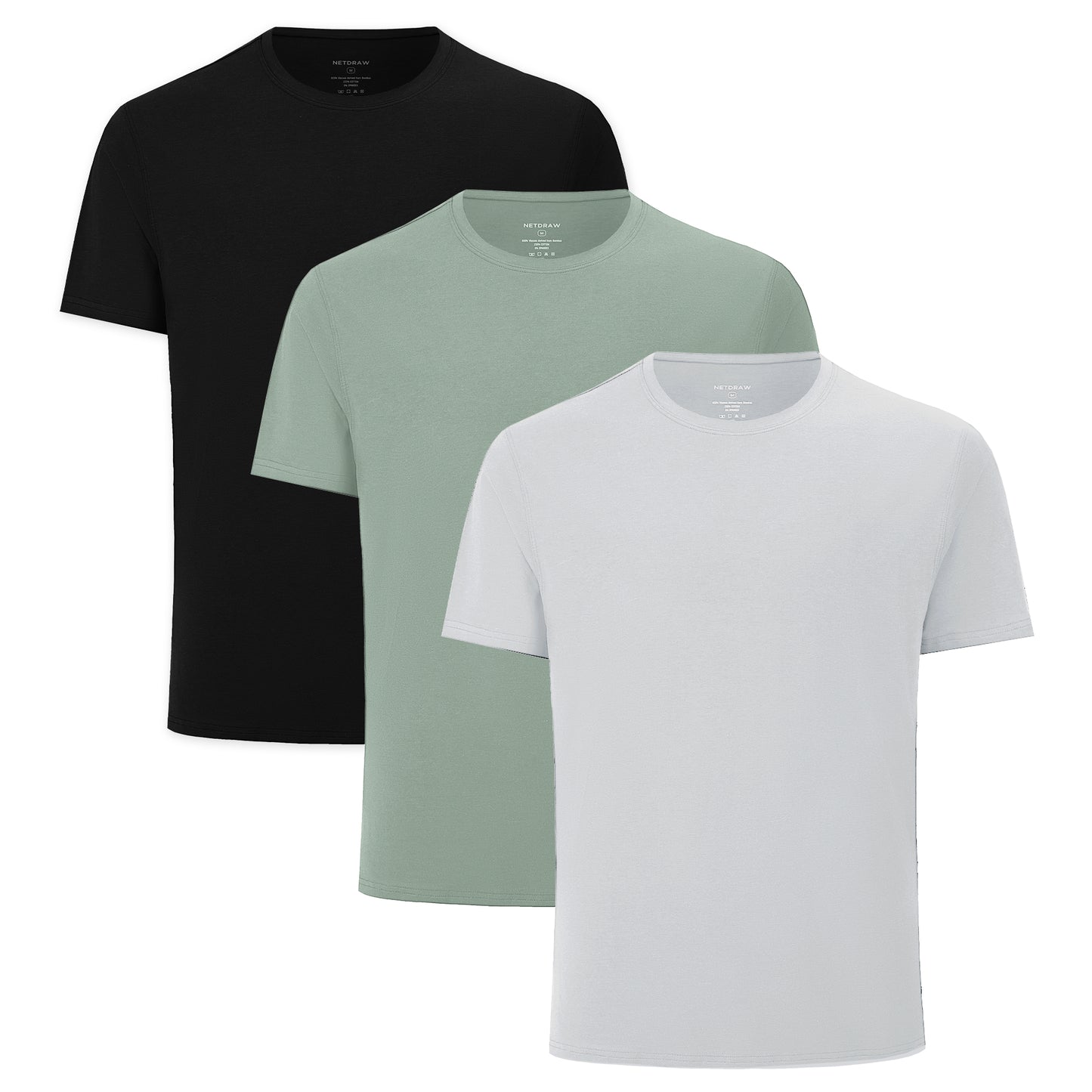 Men's 3 Pack Straight Hem Bamboo Shirt