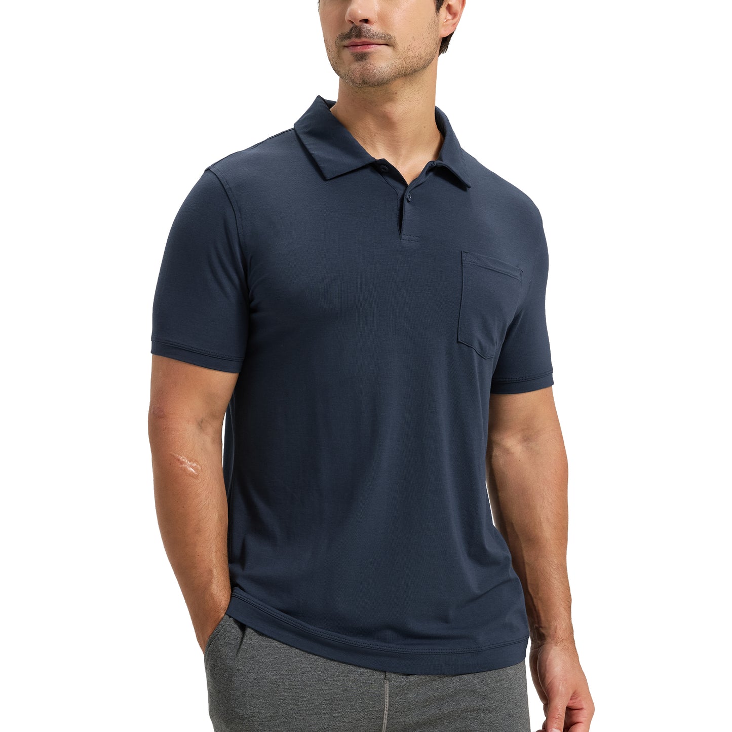 Men's Bamboo Pocket Polo