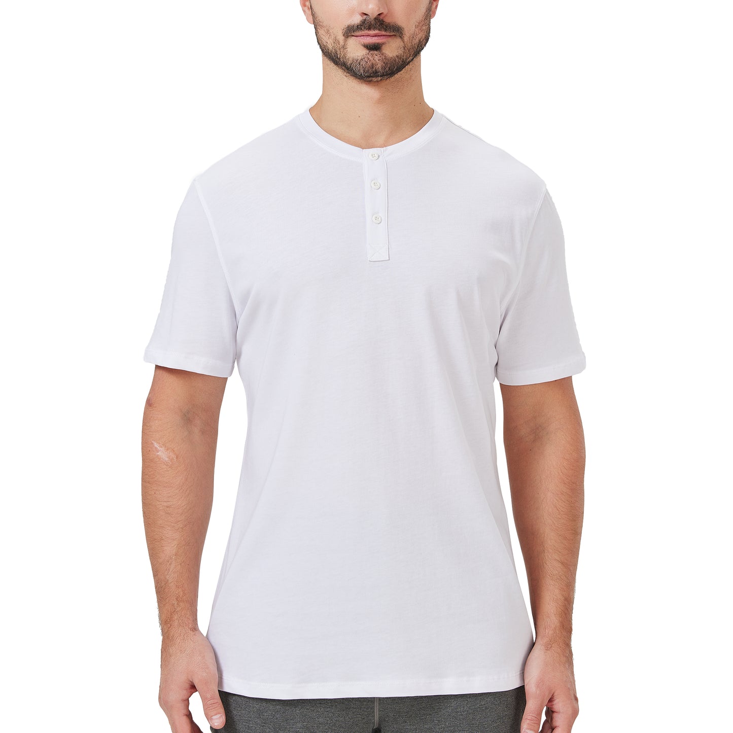 Short Sleeve Bamboo Cotton Henley