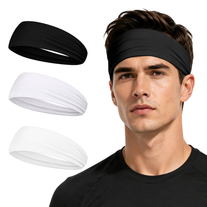 Buttery Soft Unisex Bamboo Viscose Sports Headbands 3 Pack