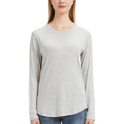 Women's Long Sleeve Bamboo Crew Neck T-Shirt