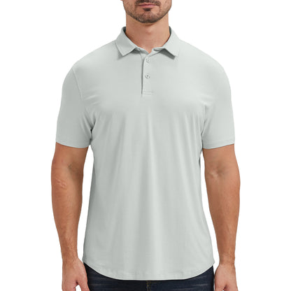 Men's Tall Curved Hem Bamboo Polo