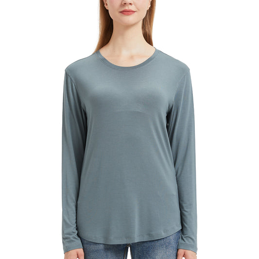 Women's Long Sleeve Bamboo Crew Neck T-Shirt