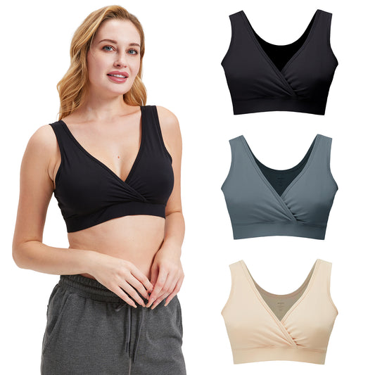 Women's 3 Pack Bamboo Nursing Sleep Bra