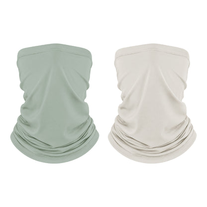 Unisex UPF 50+ Bamboo Viscose Neck Gaiter 2 Pack