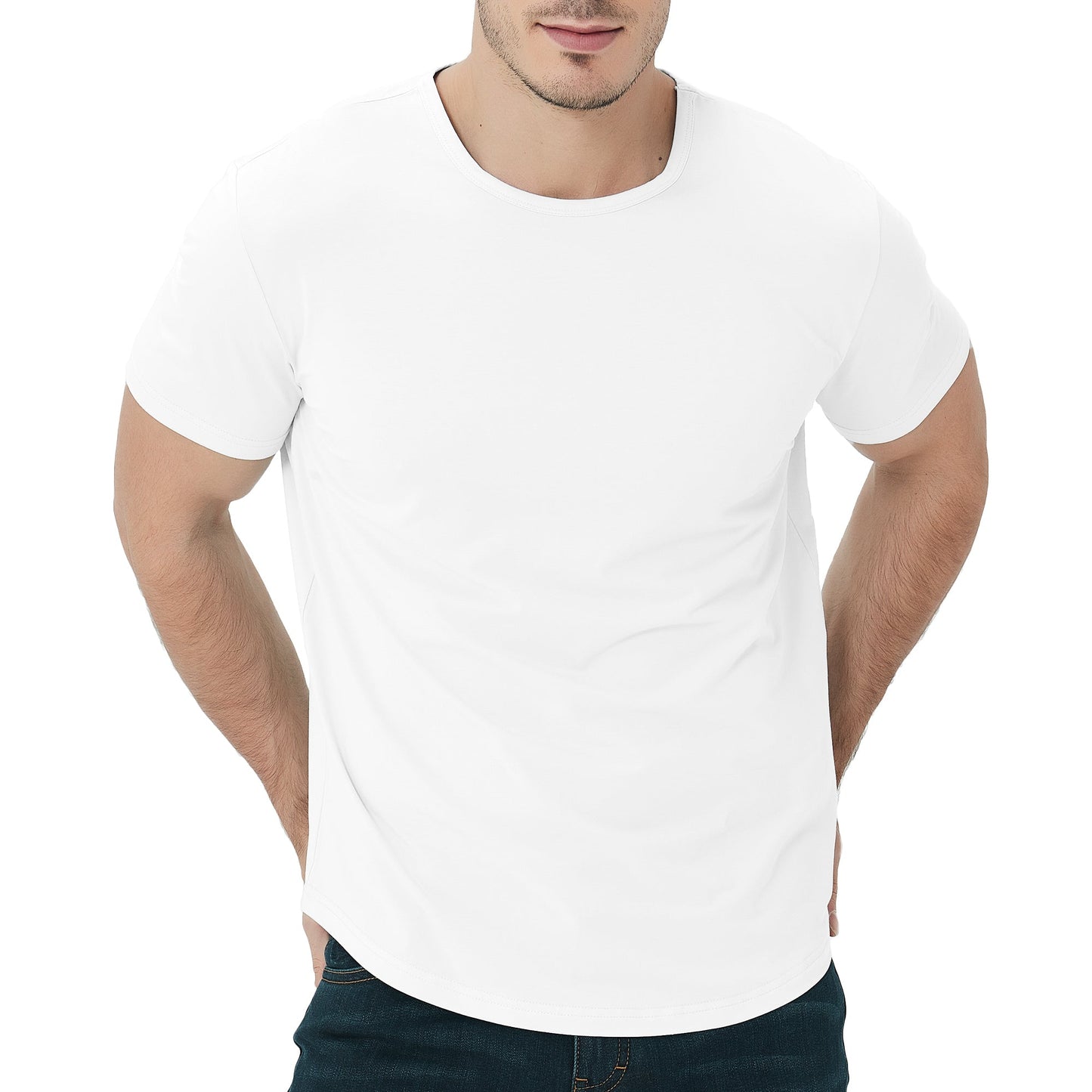 Men's Tall Curved Hem Bamboo T-Shirt